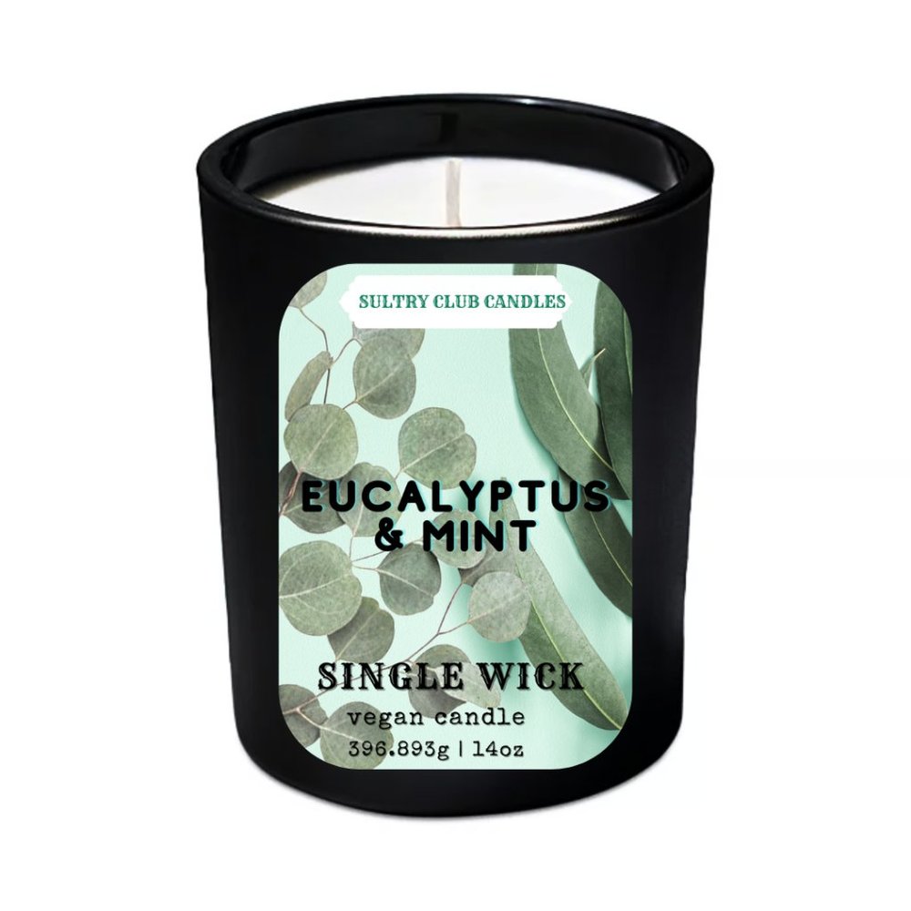 Eucalyptus & Mint Vegan Candle - Picture 4 of 11